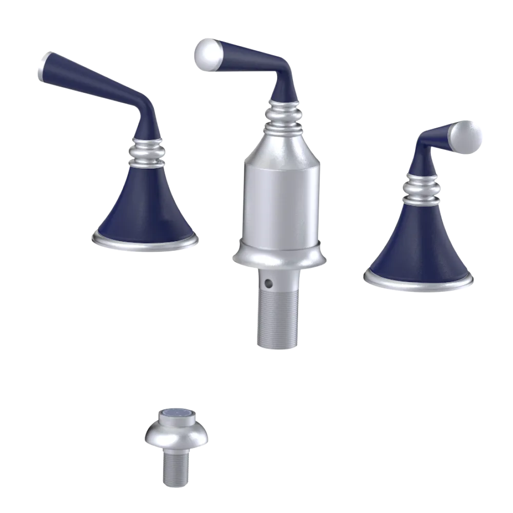 Rubinet Bidet Fitting with Spray, Diverter, and Vacum Breaker (Less Drain) Satin Chrome