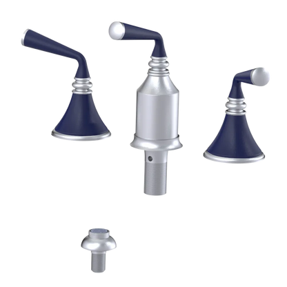 Rubinet Bidet Fitting with Spray, Diverter, and Vacum Breaker (Less Drain) Satin Chrome