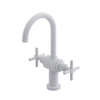 Rubinet Single Hole Dual Handle Lav. Set with LaSalle Spout (less drain) Matt White