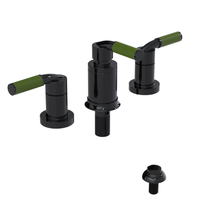 Rubinet Bidet Fitting with Spray, Diverter, and Vacuum Breaker (less drain) Black