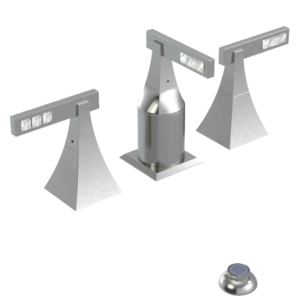 Rubinet Bidet Fitting with Spray, Diverter, and Vacum Breaker (Less Drain) Satin Nickel