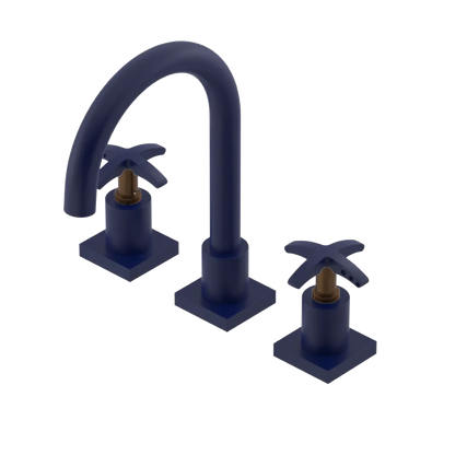 Rubinet Widespread Lav. Set. (less drain) Midnight Blue