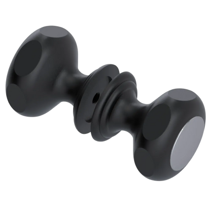 Rubinet Shower Door Knob (set) Matt Black