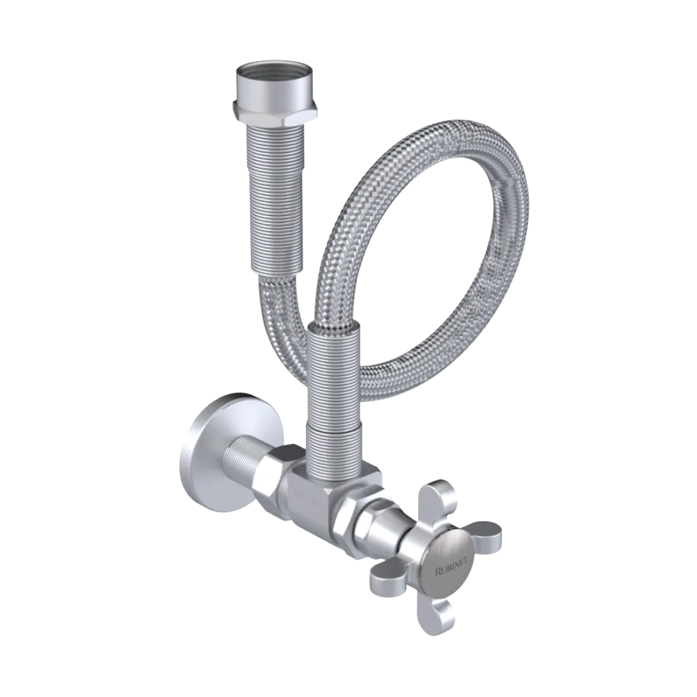 Rubinet Exposed Supply Kit (classic) x2 Satin Chrome