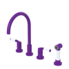 Rubinet Widespread Kitchen Set with Hand Spray Purple Haze