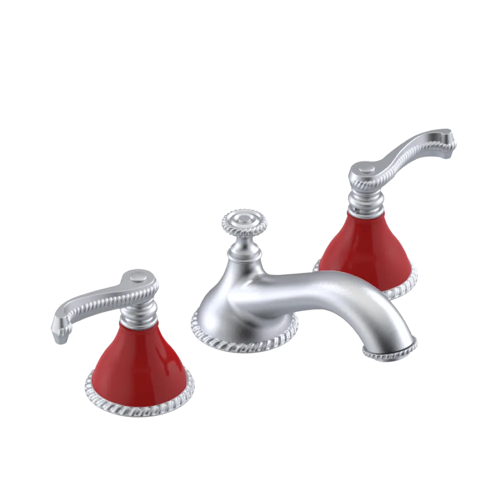 Rubinet Widespread Lav. Set. (less drain) Satin Chrome