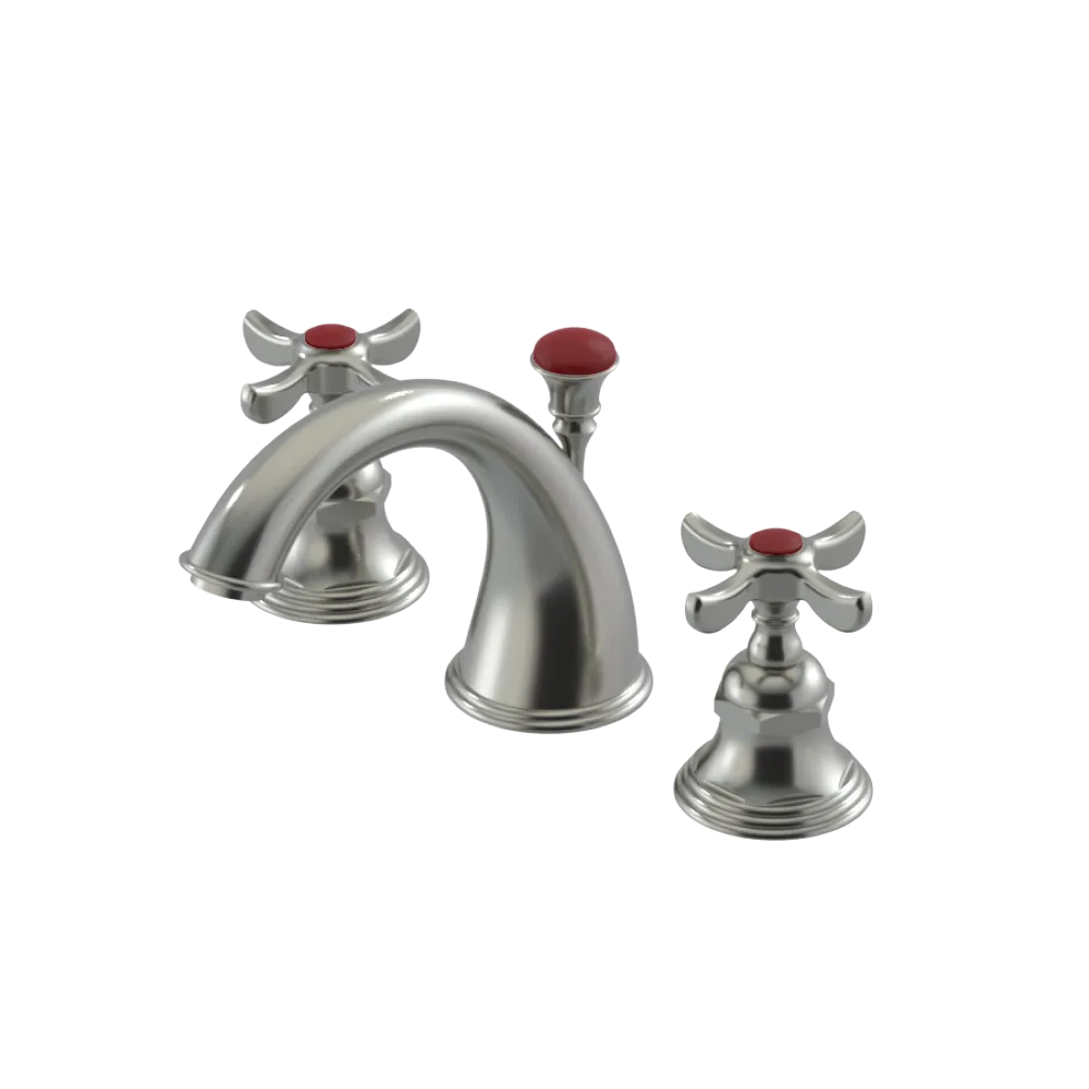 Rubinet Widespread Lav. Set. (less drain) Satin Nickel