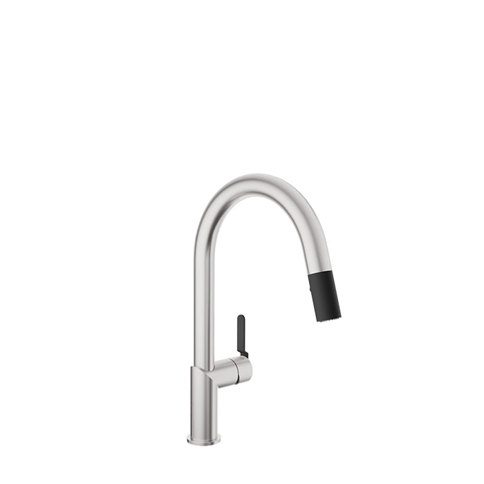 Baril Single-hole kitchen faucet with 2-function pull-down spray