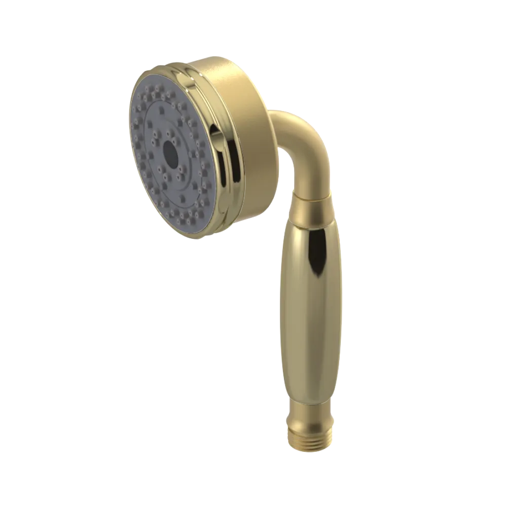 Rubinet 3 Function Hand Held Shower Only Satin Brass