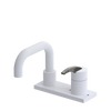 Rubinet 4" Centre Single Control Lav. Set. with Genesis spout (less drain) Matt White