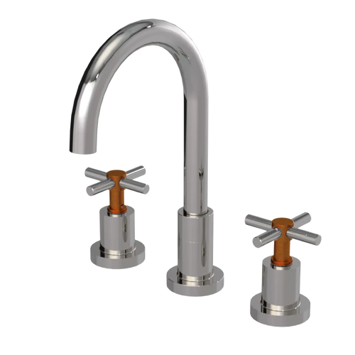 Rubinet Widespread Kitchen Set with LaSalle Spout Polished Nickel