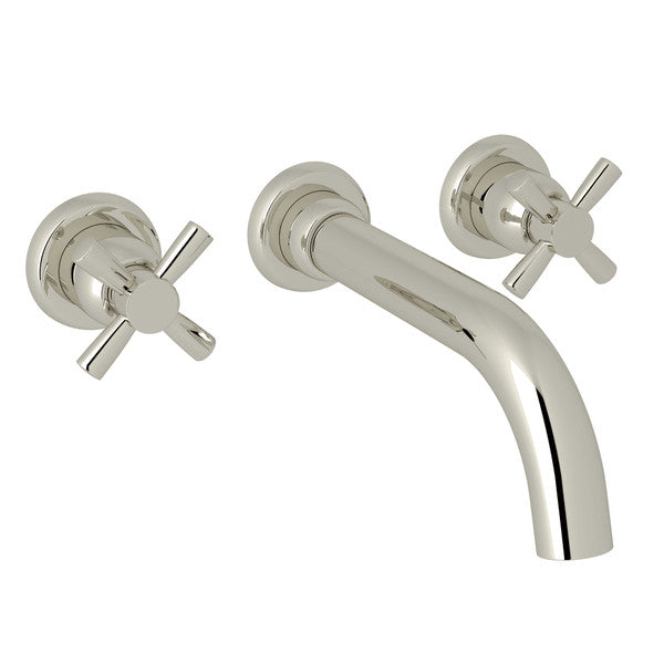 Perrin & Rowe Holborn Wall Mount 3-Hole Tubular Spout Tub Set