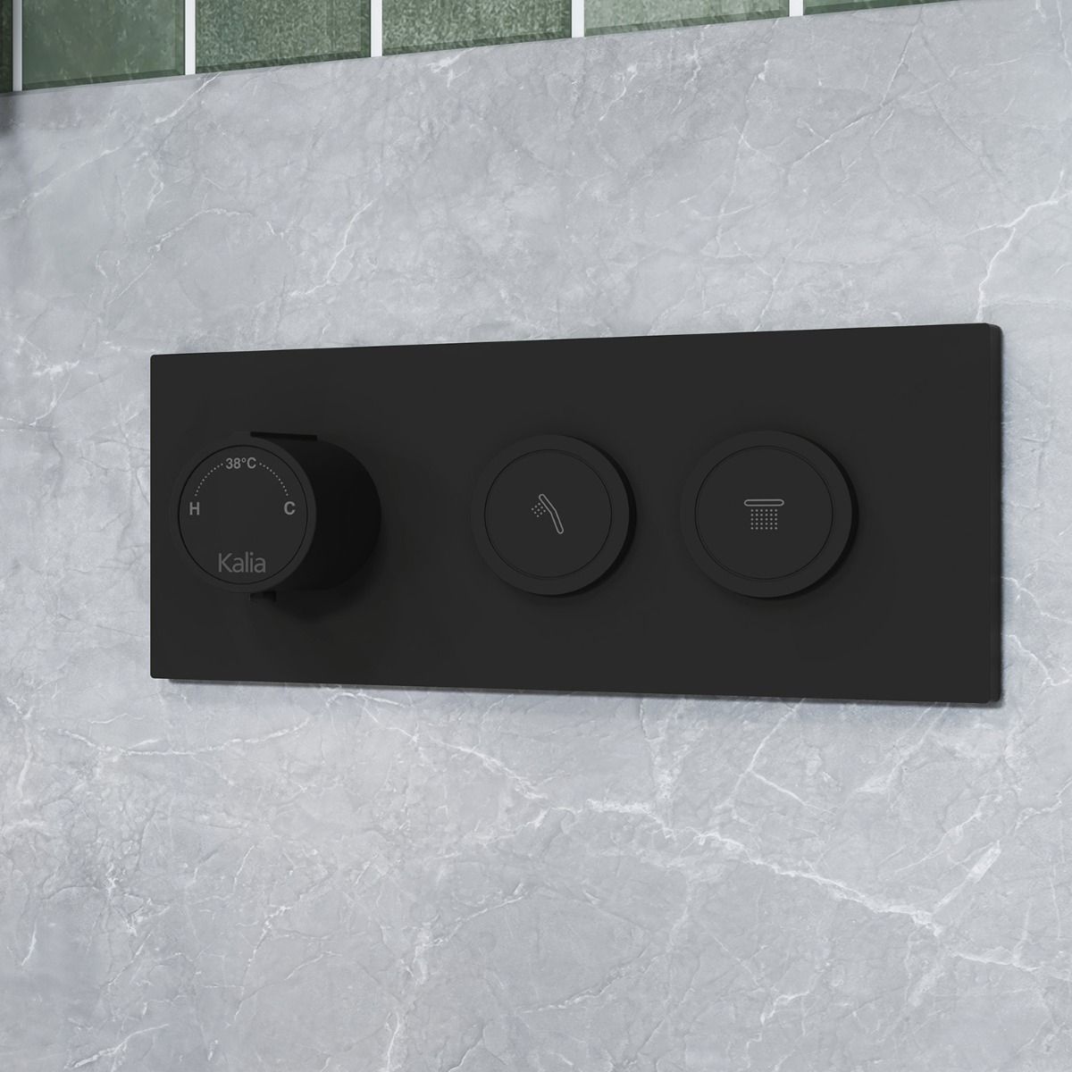 Kalia KAREO TB2 Thermostatic shower systems with push-button - Wall arm – BF2099-160