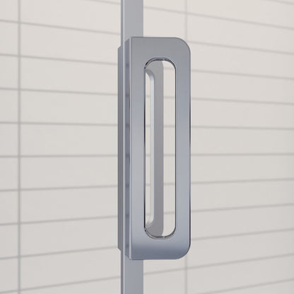 Kalia K3 48 x 77” sliding shower door with 36" return panel and towel bar - KP protective film – DR2057-110-004-001/DR2060-110-004