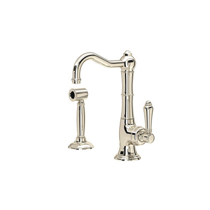 ROHL Cinquanta Single Hole Column Spout Kitchen Faucet With Sidespray