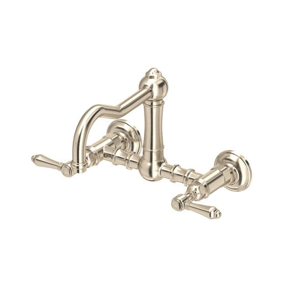 ROHL Acqui Wall Mount Column Spout Bridge Kitchen Faucet