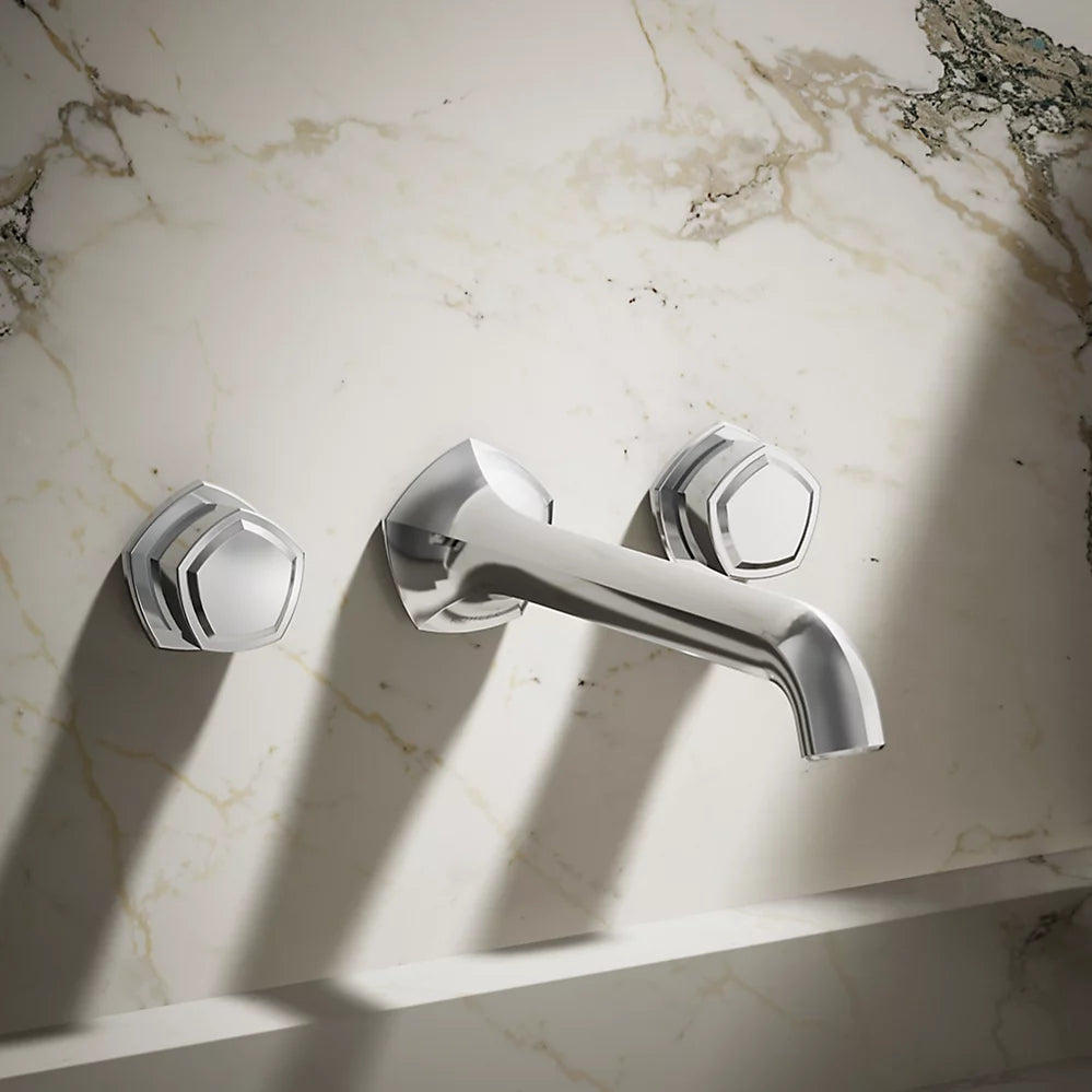Occasion® Wall-mount bathroom sink faucet Knob handle trim, 1.2 gpm