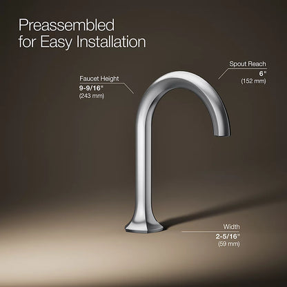 Occasion® Bathroom sink faucet spout with Cane design, 0.5 gpm
