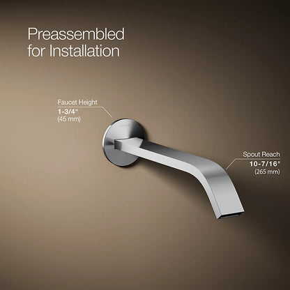 Components® Wall-mount bathroom sink faucet spout with Ribbon design, 1.2 gpm