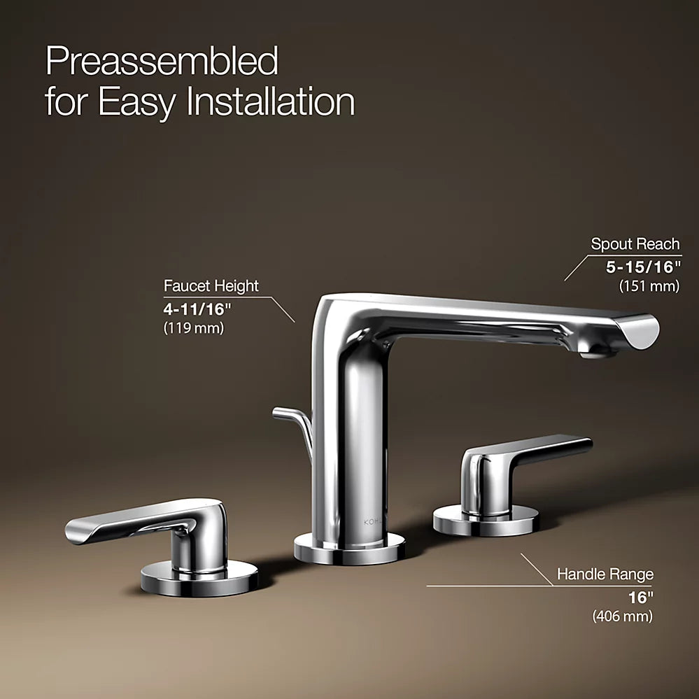 Avid® Widespread bathroom sink faucet, 0.5 gpm