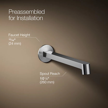 Components® Wall-mount bathroom sink faucet spout with Row design, 1.2 gpm