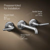 Tone™ Wall-mount bathroom sink faucet trim, 1.2 gpm