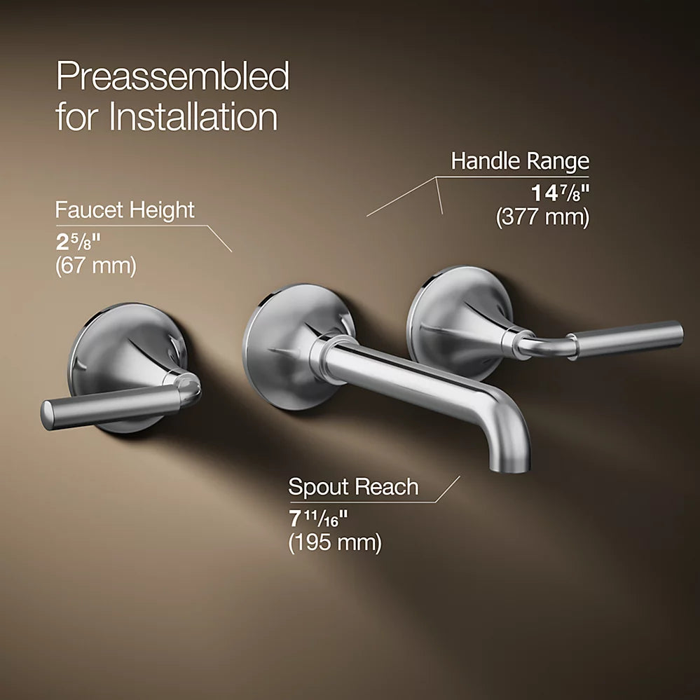 Tone™ Wall-mount bathroom sink faucet trim, 1.2 gpm