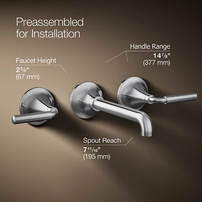 Tone™ Wall-mount bathroom sink faucet trim, 1.2 gpm