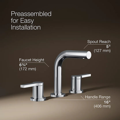 Elate® Widespread bathroom sink faucet, 1.0 gpm