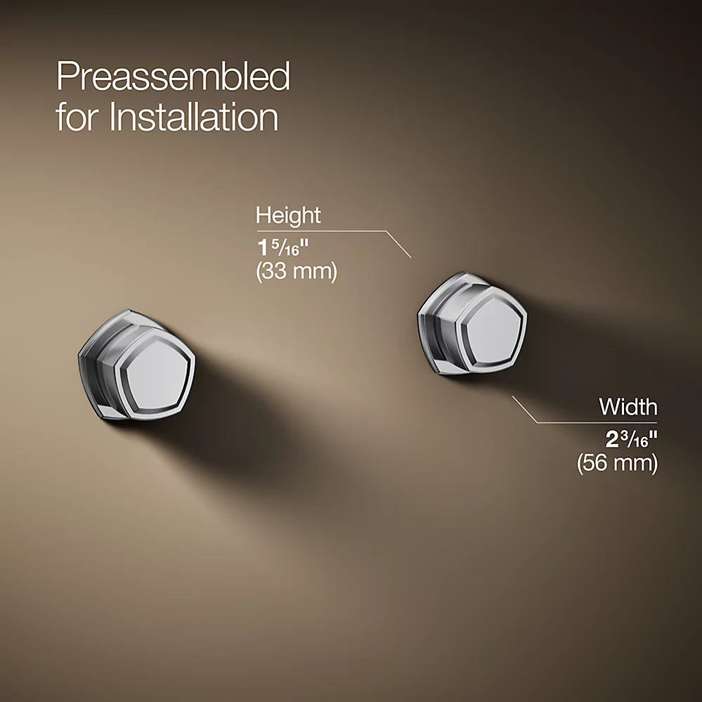 Occasion® Wall-mount bathroom sink faucet Knob handle trim, 1.2 gpm