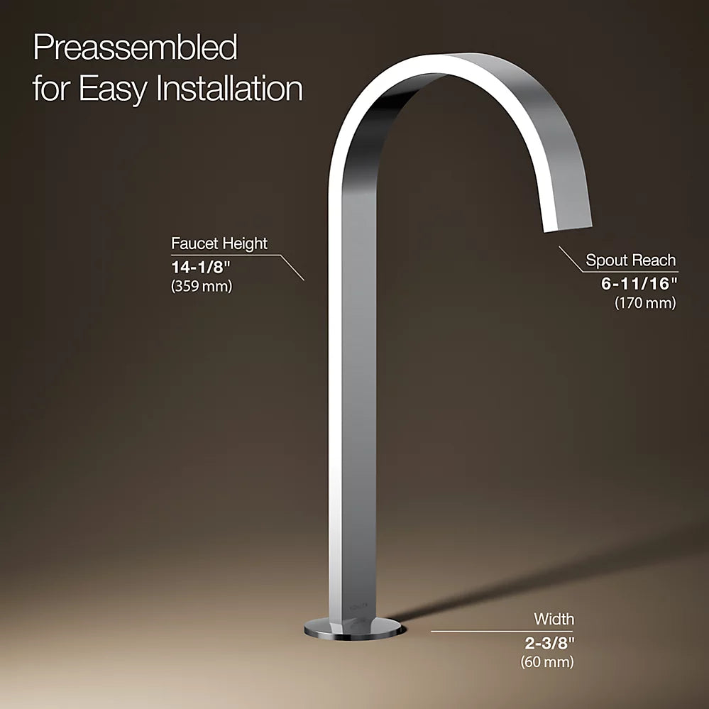 Components® Bathroom sink faucet spout with Ribbon design, 1.2 gpm