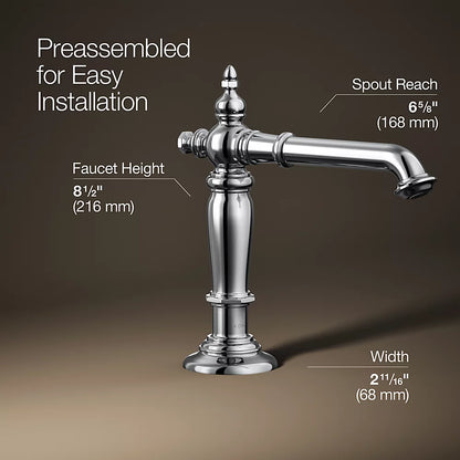 Artifacts® Bathroom sink faucet spout with Column design, 1.2 gpm
