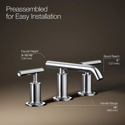 Purist® Widespread bathroom sink faucet with Lever handles, 1.2 gpm