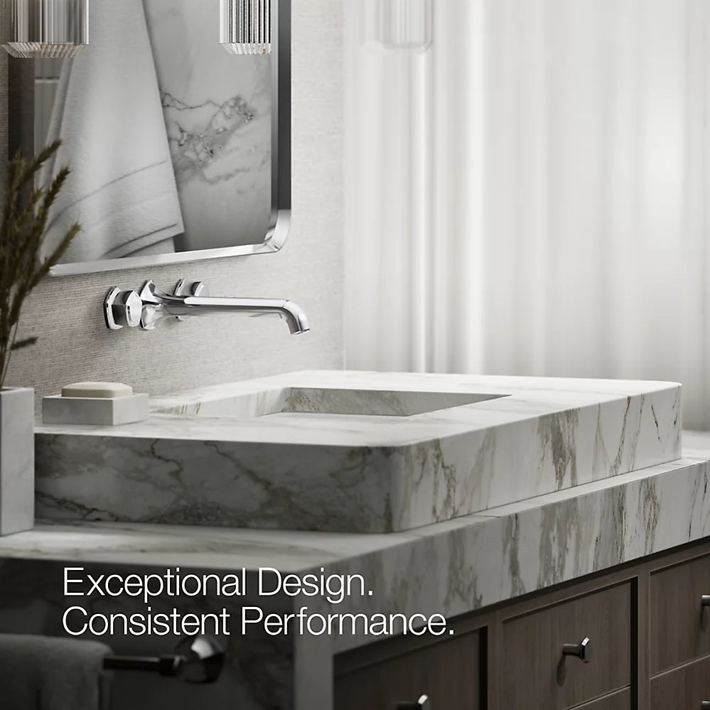 Occasion® Wall-mount bathroom sink faucet Knob handle trim, 1.2 gpm