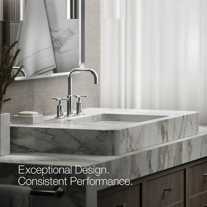 Purist® Widespread bathroom sink faucet with Cross handles, 1.2 gpm