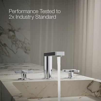 Composed® Widespread bathroom sink faucet with Cross handles, 1.2 gpm