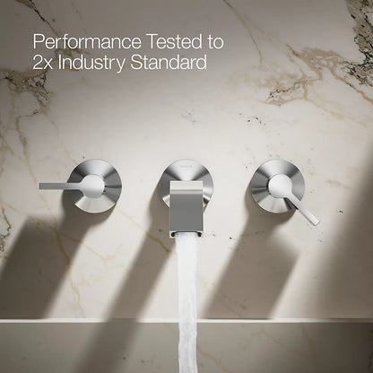 Components® Wall-mount bathroom sink faucet spout with Ribbon design, 1.2 gpm