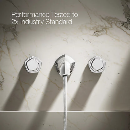 Occasion® Wall-mount bathroom sink faucet Knob handle trim, 1.2 gpm