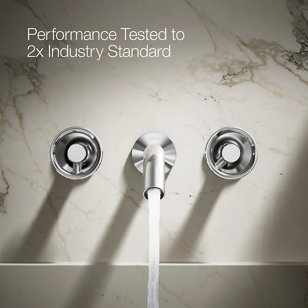Components® Wall-mount bathroom sink faucet Industrial handle trim