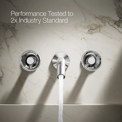 Components® Wall-mount bathroom sink faucet Industrial handle trim
