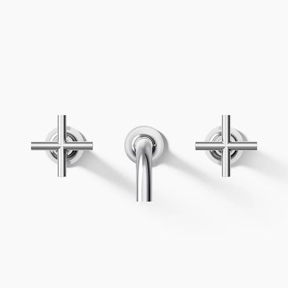 Purist® Wall-mount bathroom sink faucet trim with Cross handles, 1.2 gpm