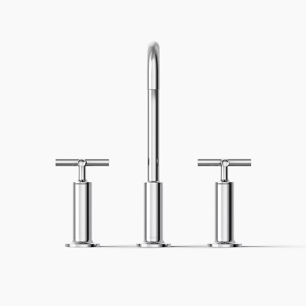 Purist® Widespread bathroom sink faucet with Cross handles, 1.2 gpm