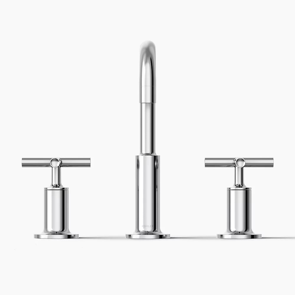 Purist® Widespread bathroom sink faucet with Cross handles, 1.2 gpm