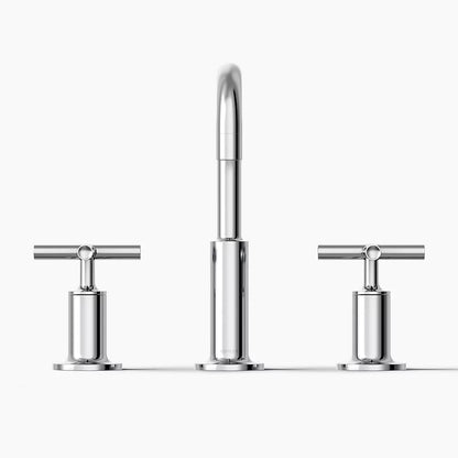 Purist® Widespread bathroom sink faucet with Cross handles, 1.2 gpm