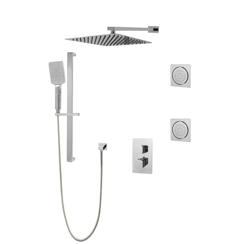 Three Way Thermostatic Shower System F57123-4C16ALB2 - Golzar Home