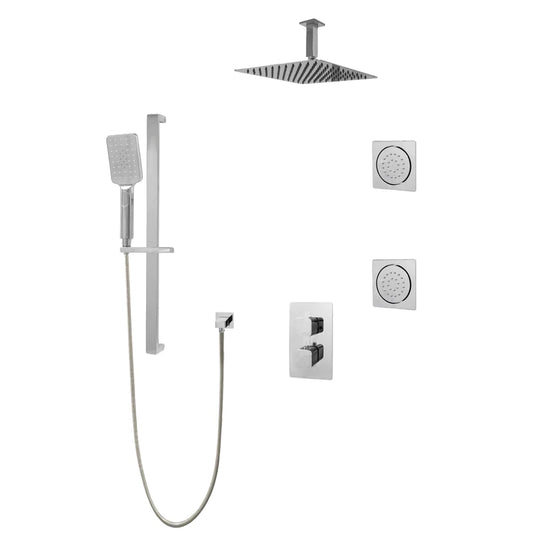 Three Way Thermostatic Shower System F57123-4C16ALB2 - Golzar Home