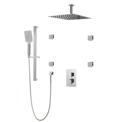 Three Way Thermostatic Shower System F57123-W16ASB4 - Golzar Home