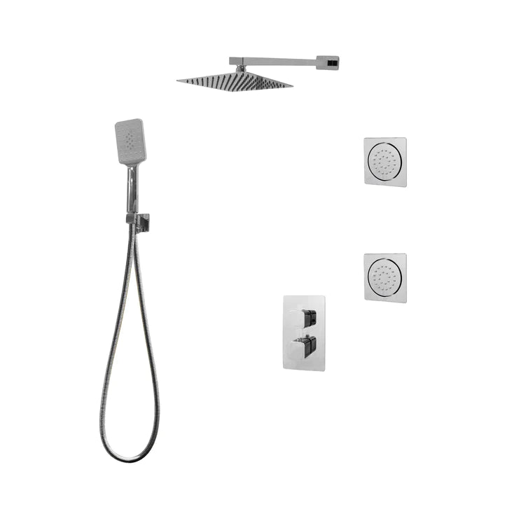 Three Way Thermostatic Shower System F57123-4C16BLB2 - Golzar Home