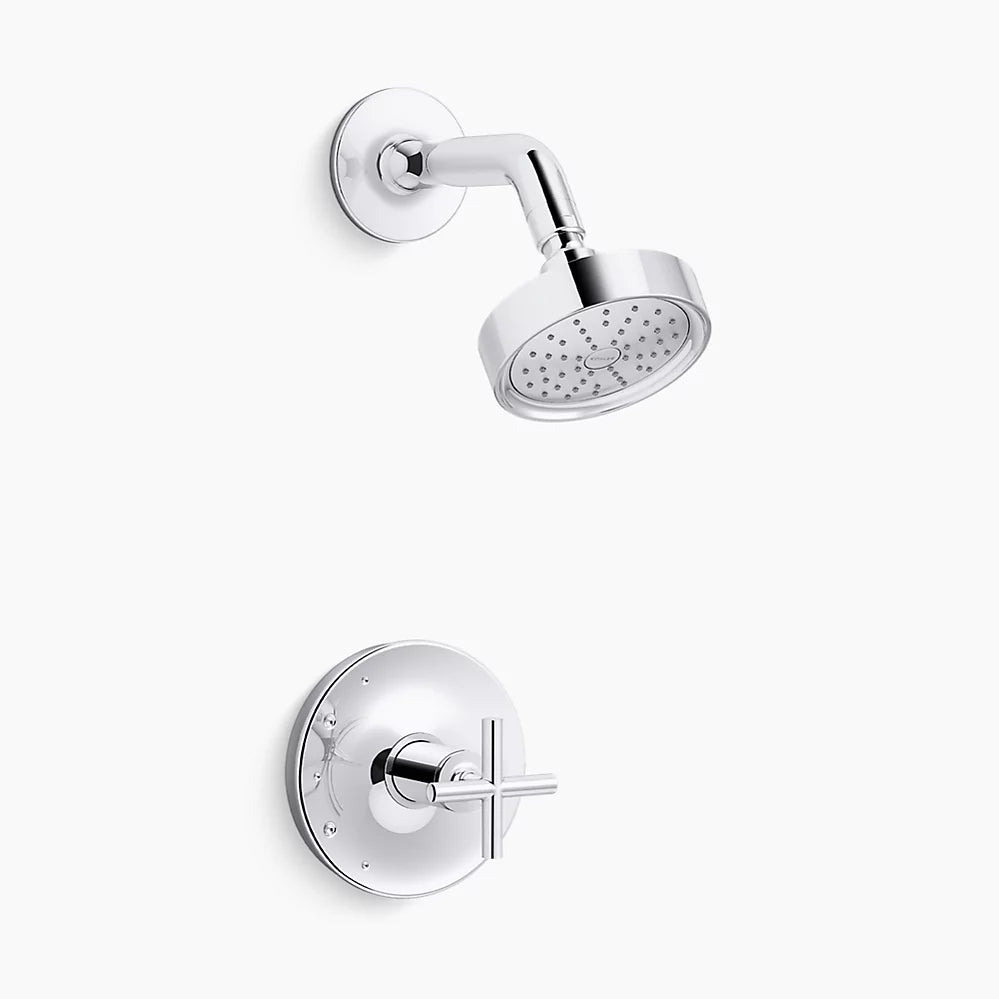 Purist® Rite-Temp® shower trim kit with cross handle, 1.75 gpm