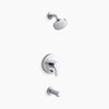Elate® Rite-Temp® bath and shower trim kit with push-button diverter, 1.75 gpm